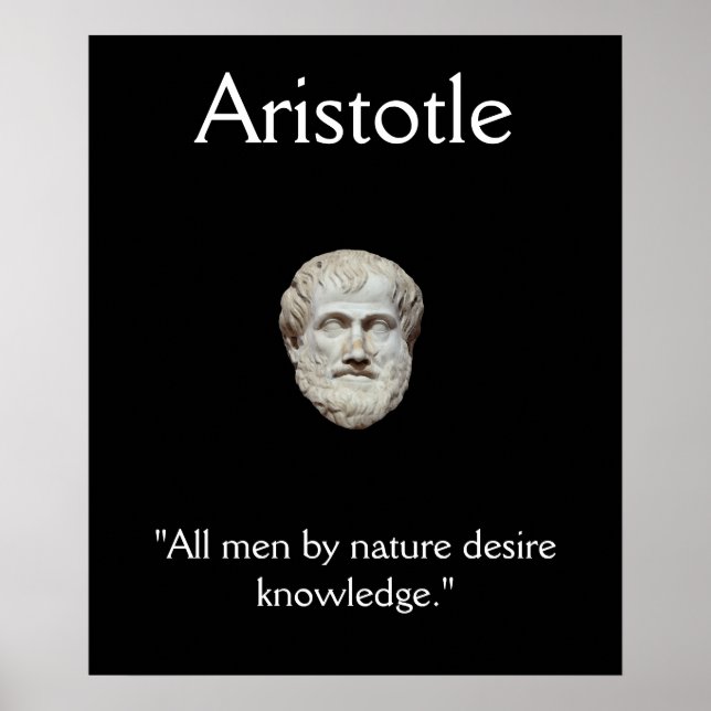Aristoteles - Wissensziffer Poster (Vorne)