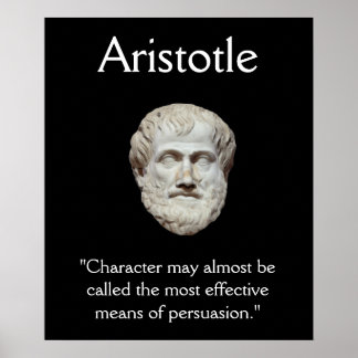 Aristoteles - Zeichen- und Überzeugungsquote Poster