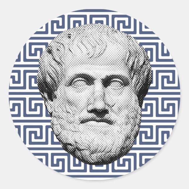 Aristotle Greek Philosopher Runder Aufkleber (Vorderseite)