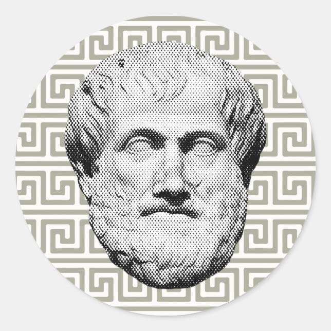 Aristotle Greek Philosopher Runder Aufkleber (Vorderseite)