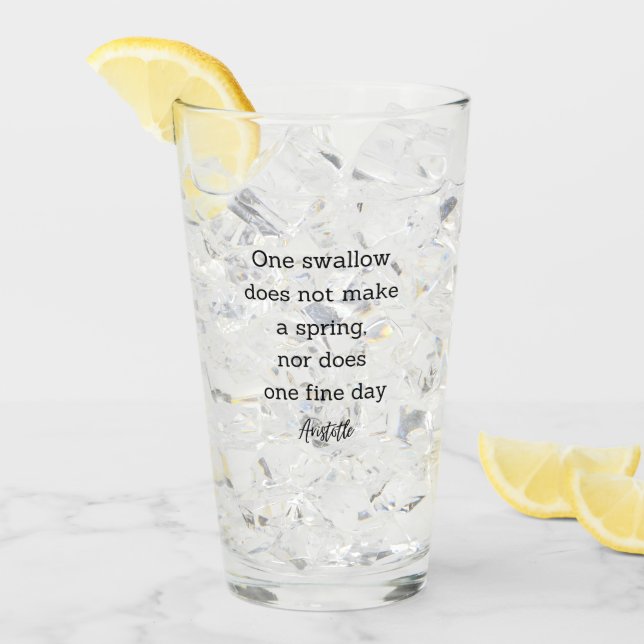Aristotle Spring Quote Decor For Home  Glas (Vorderseite Ice)