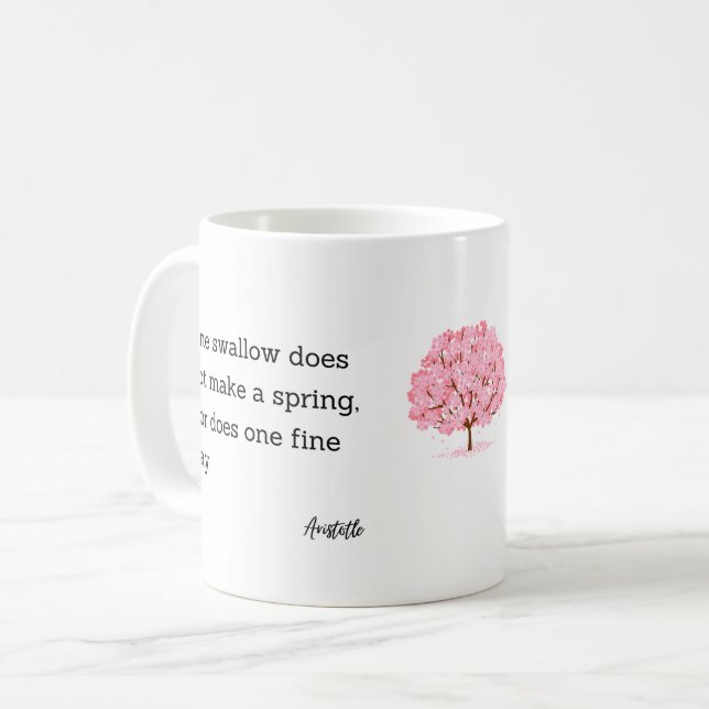 Aristotle Spring Quote Decor For Home  Kaffeetasse (Vorderseite Links)
