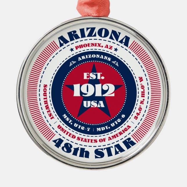 Arizona 48. Staat Weihnachtsschmuck (Vorne)