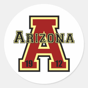 Arizona 'A' Red Runder Aufkleber