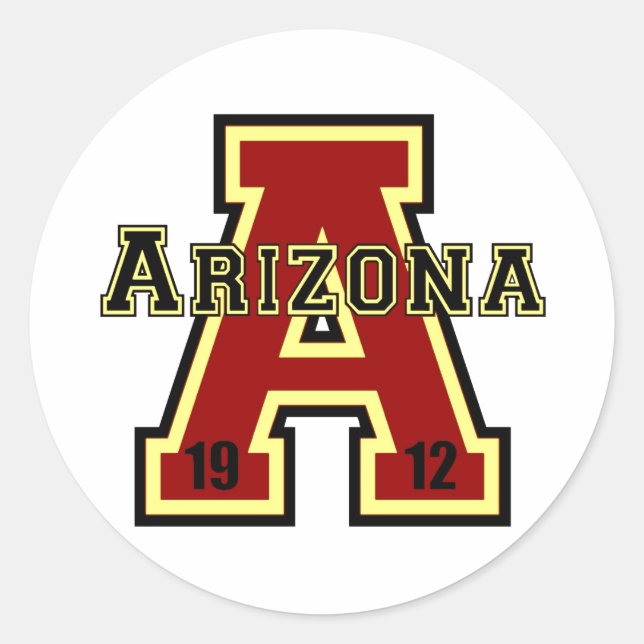 Arizona 'A' Red Runder Aufkleber (Vorderseite)