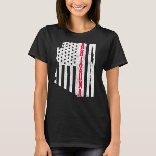 Arizona American Flag Staat Karte Pride Patriotinc T-Shirt