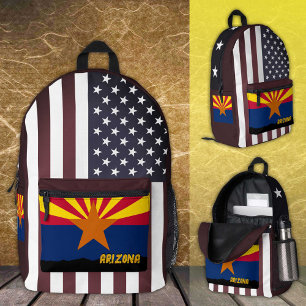 Arizona / Amerika-Tasche, Grunge, patriotisch / US Bedruckter Rucksack