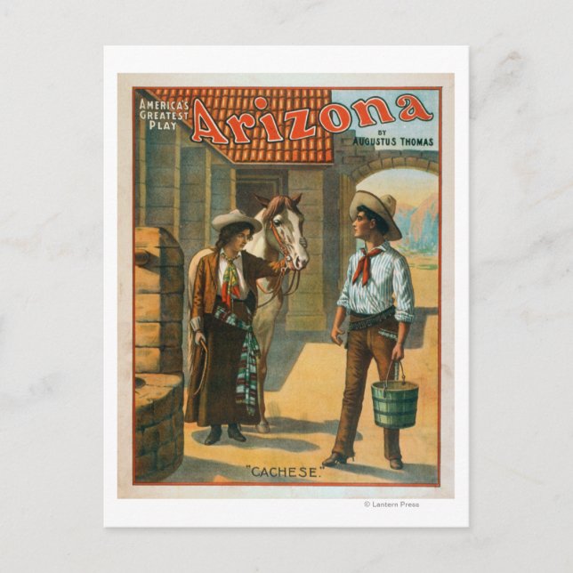 Arizona "Amerikas Bestes Spiel" Cachese Postkarte (Vorderseite)