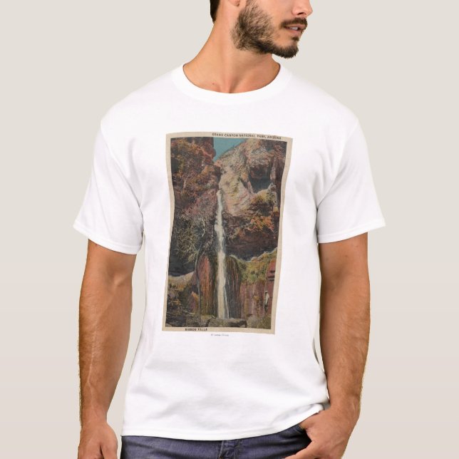 Arizona - Ansicht des Bandes fällt in Grand Canyon T-Shirt (Vorderseite)