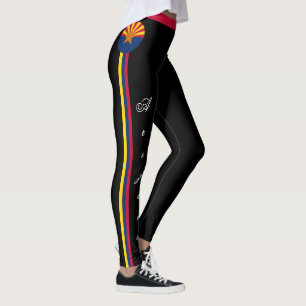 Arizona & Arizona Flag, USA Mode, Reise/Sport Leggings