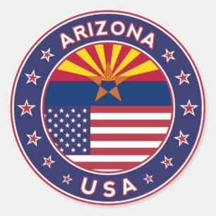 Arizona, Arizona, USA sticker, states Runder Aufkleber