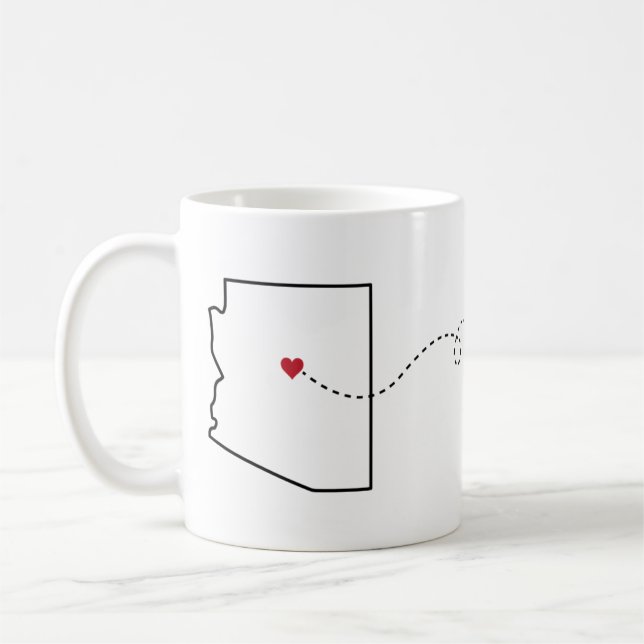 Arizona au Minnesota - Heart2Heart Coffee Mug (Gauche)