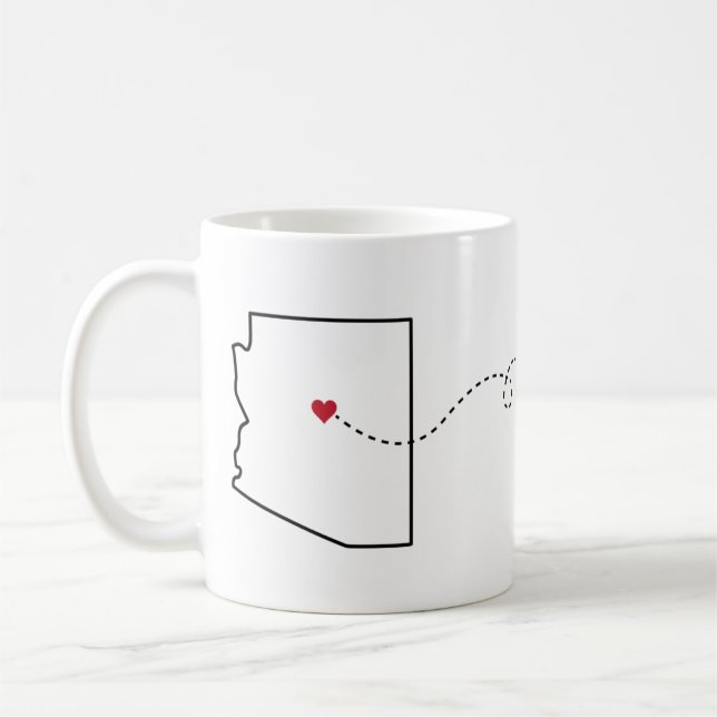 Arizona au Wyoming - Coeur2Coeur Coffee Mug (Gauche)