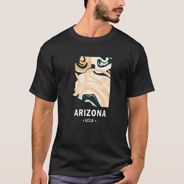 Arizona AZ Karte Zuhause Staat Graphic Women Men T-Shirt (Vorderseite)