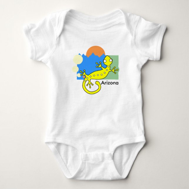 Arizona Baby Outfit | Lizard Bodysuit Baby Strampler (Vorderseite)