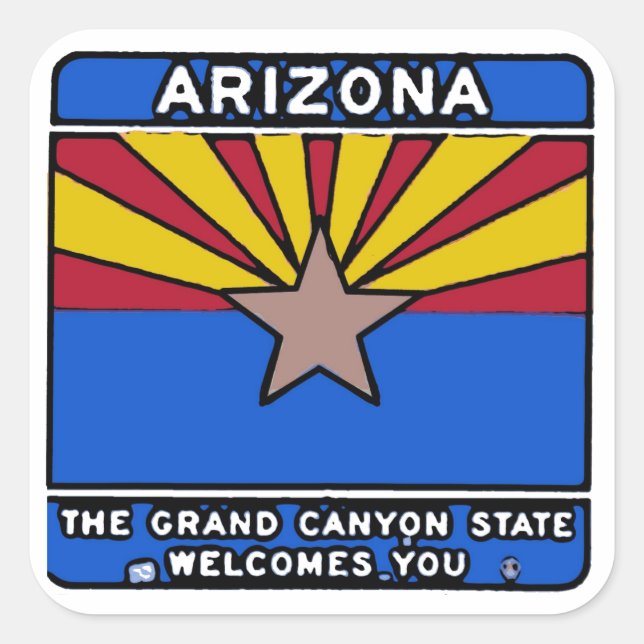 Arizona Begrüßungsschild dekorative Aufkleber (Vorderseite)