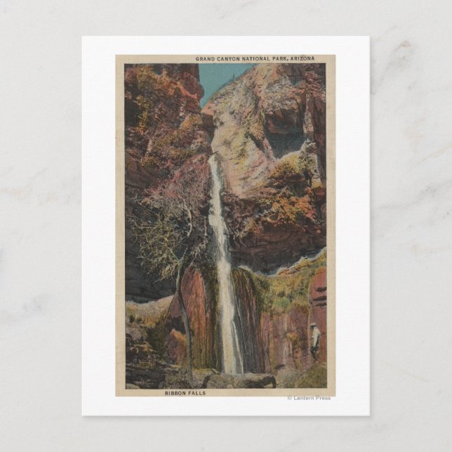 Arizona - Blick auf die Wasserfälle im Grand Canyo Postkarte (Vorderseite)