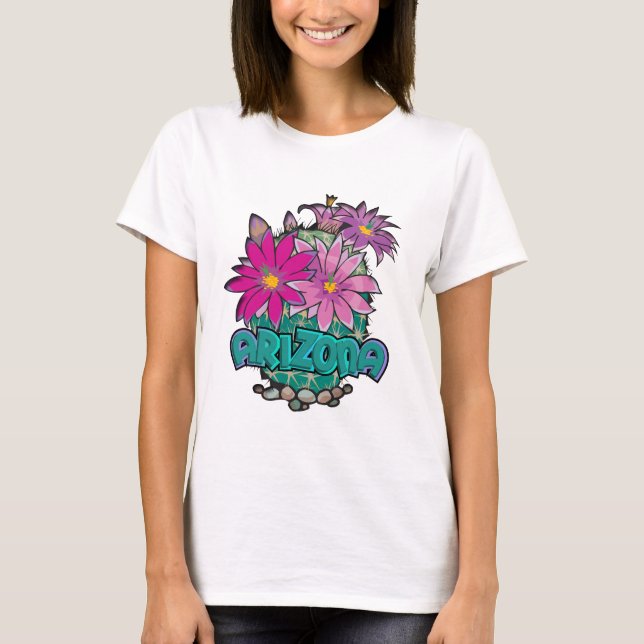 Arizona Cactus Blooms T-Shirt (Vorderseite)