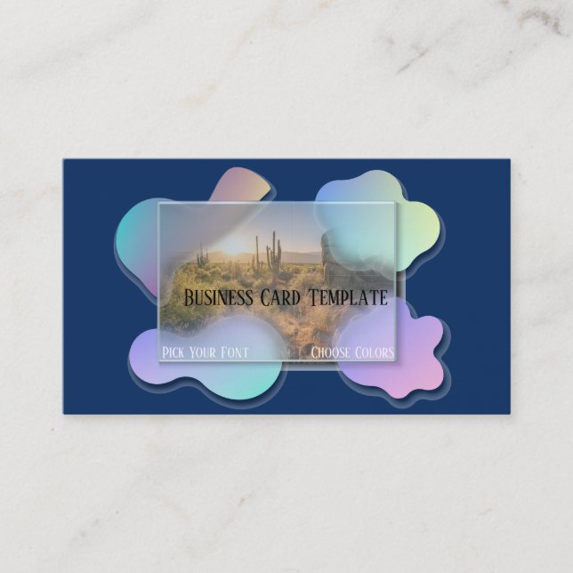 Arizona Cactus Sunset Desert Business Card Visitenkarte (Vorderseite)