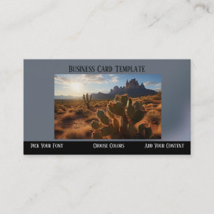 Arizona Cactus Sunset Desert Business Card Visitenkarte
