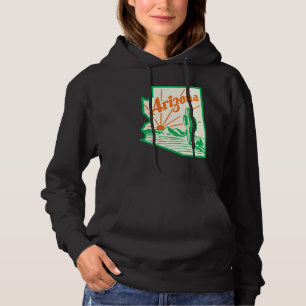 Arizona Cactus Vintage Travel Hoodie