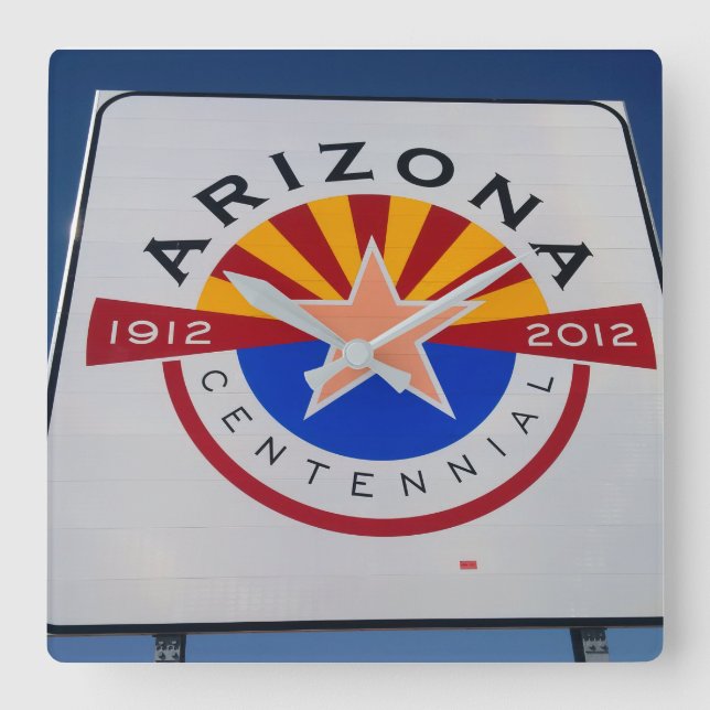 Arizona Centennial Signa Wall Clock Quadratische Wanduhr (Vorderseite)