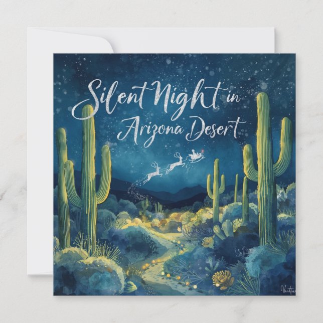 Arizona Christmas in Desert Greeting card (Vorderseite)