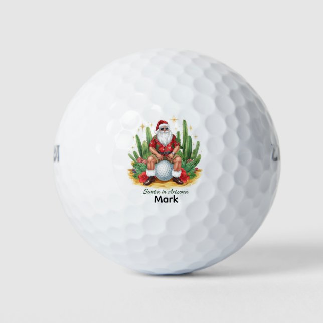 Arizona Christmas with Santa Claus on golf ball  (Vorderseite)