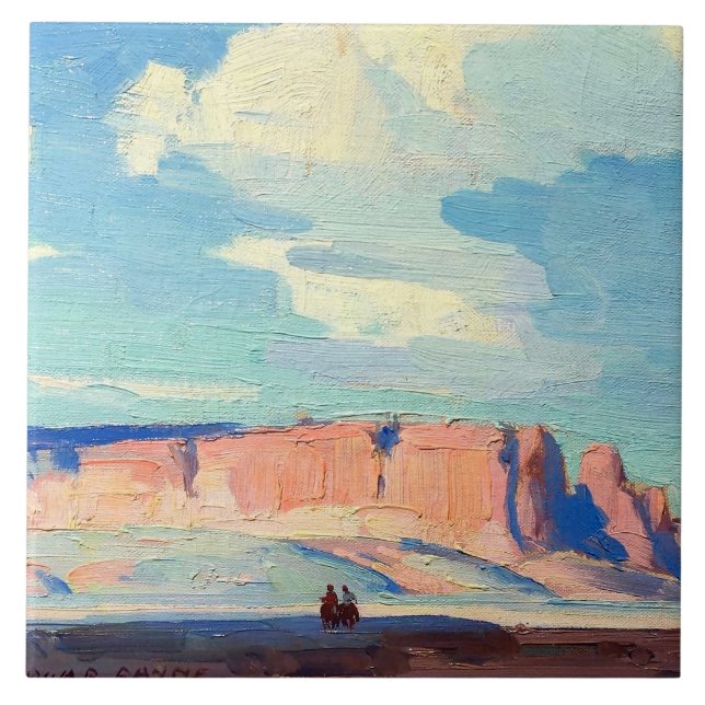 Arizona Clouds von Edgar Payne Fliese (Vorderseite)