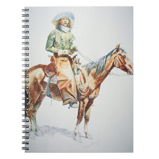 Arizona Cowboy, 1901 (Zeichenstift auf Papier) Notizblock (Vorderseite)