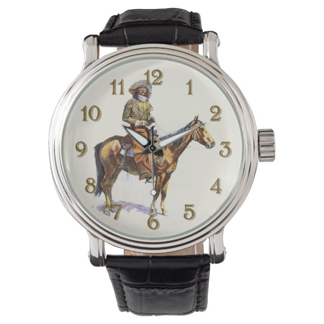 Arizona Cowboy Remington Armbanduhr (Vorderseite)