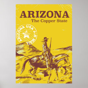 Arizona, das uralte Reiseplakat für Kupferkrüge un Poster