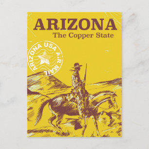 Arizona, das uralte Reiseplakat für Kupferkrüge un Postkarte