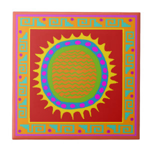 Arizona Del Sol Fliese - Rot Gelb Blau Rosa