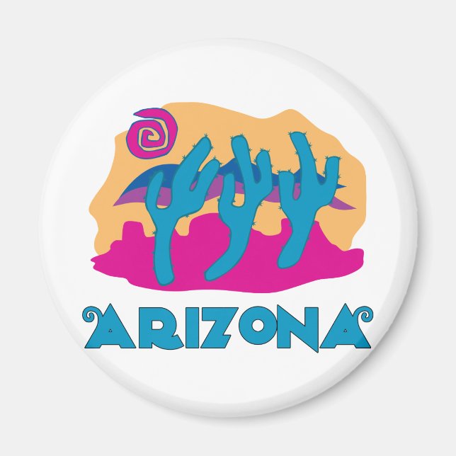 Arizona Desert Blue Magnet (Vorne)