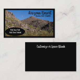 Arizona Desert Cactus Sunset Business Card Visitenkarte