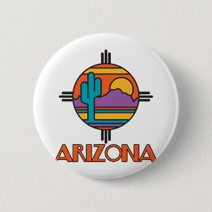 Arizona Desert Mandala Button