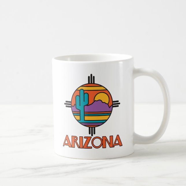 Arizona Desert Mandala Kaffeetasse (Rechts)