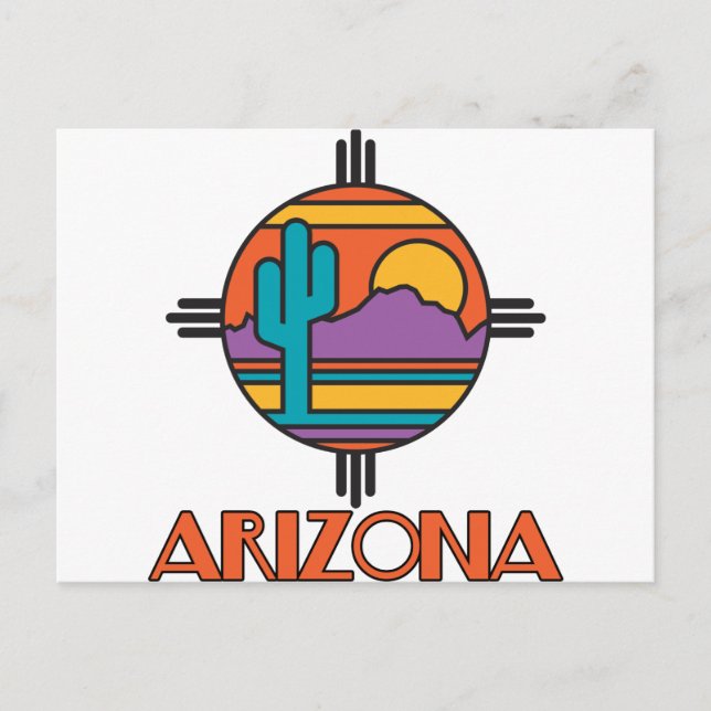 Arizona Desert Mandala Postkarte (Vorderseite)