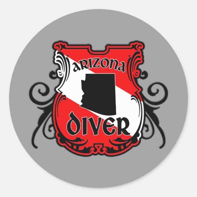 Arizona Diver Runder Aufkleber (Vorderseite)