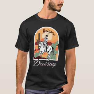 Arizona Dressur Pferd und Reiter mit Landschaft T-Shirt