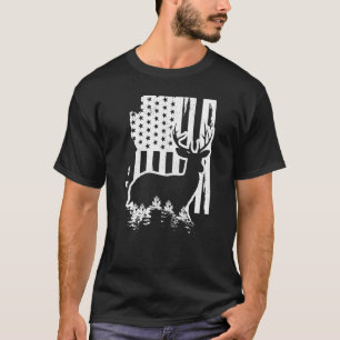 Arizona-Elchjagd-Staatenkarte Amerikanische Flagge T-Shirt