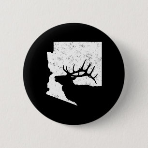 Arizona Elk Jagd Bull Elk AZ Staat Form Button