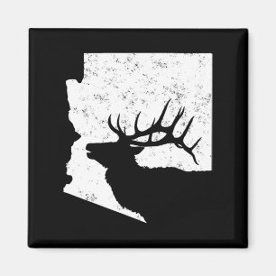 Arizona Elk Jagd Bull Elk AZ Staat Form Magnet