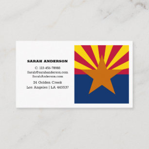 Arizona Flag Elegante Visitenkarten / USA Visitenkarte