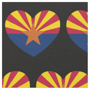 Arizona Flag Herz-Patriotische Staat Banner Stoff