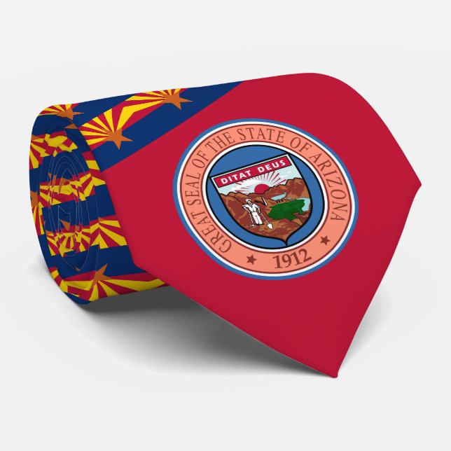 Arizona Flag & Siegel, Flagge von Arizona Krawatte (Gerollt)