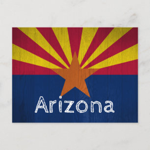 Arizona-Flagge in Richtung Süden Ankündigungspostkarte