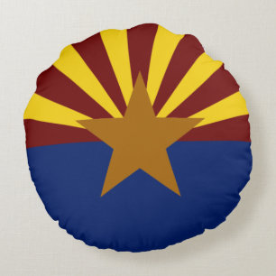 Arizona-Flagge Rundes Kissen