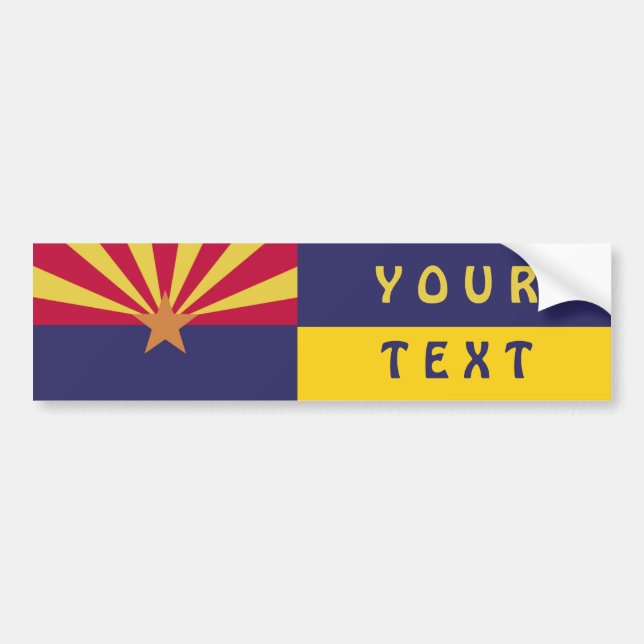 Arizona-Flagge: Schaffen Sie Ihre Selbst Autoaufkleber (Vorne)